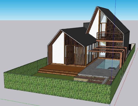 Modelo 3D de la cabaña Aymara