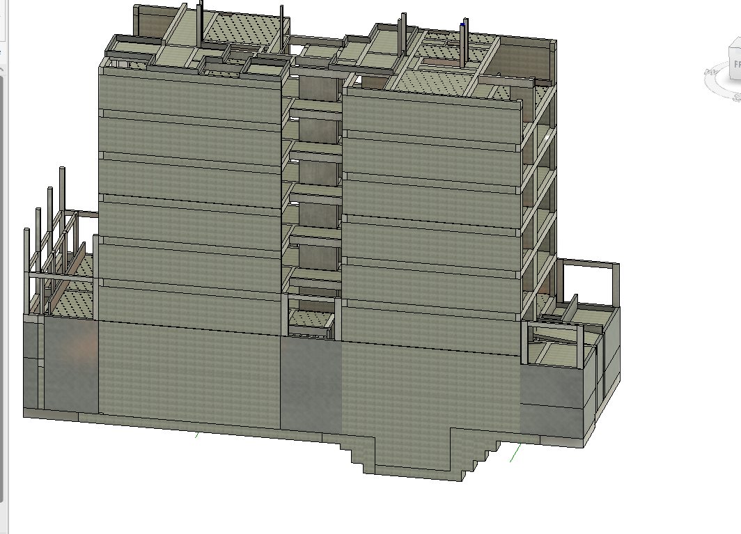 Modelo estructural del edificio multifamiliar