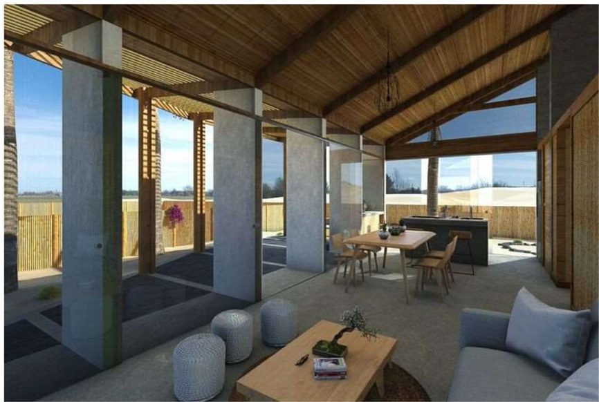 Render interior de la cabaña Ämak Vichayito