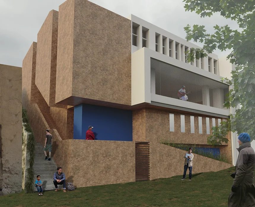 Render de edificación diseñada con metodología BIM